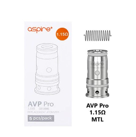 ASPIRE AVP PRO COILS (5 PACK)